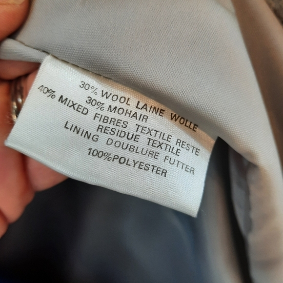 Vintage James Pringle Inverness Wool & Mohair Jacket Wool Scarf Size 14 Women's - Picture 8 of 9